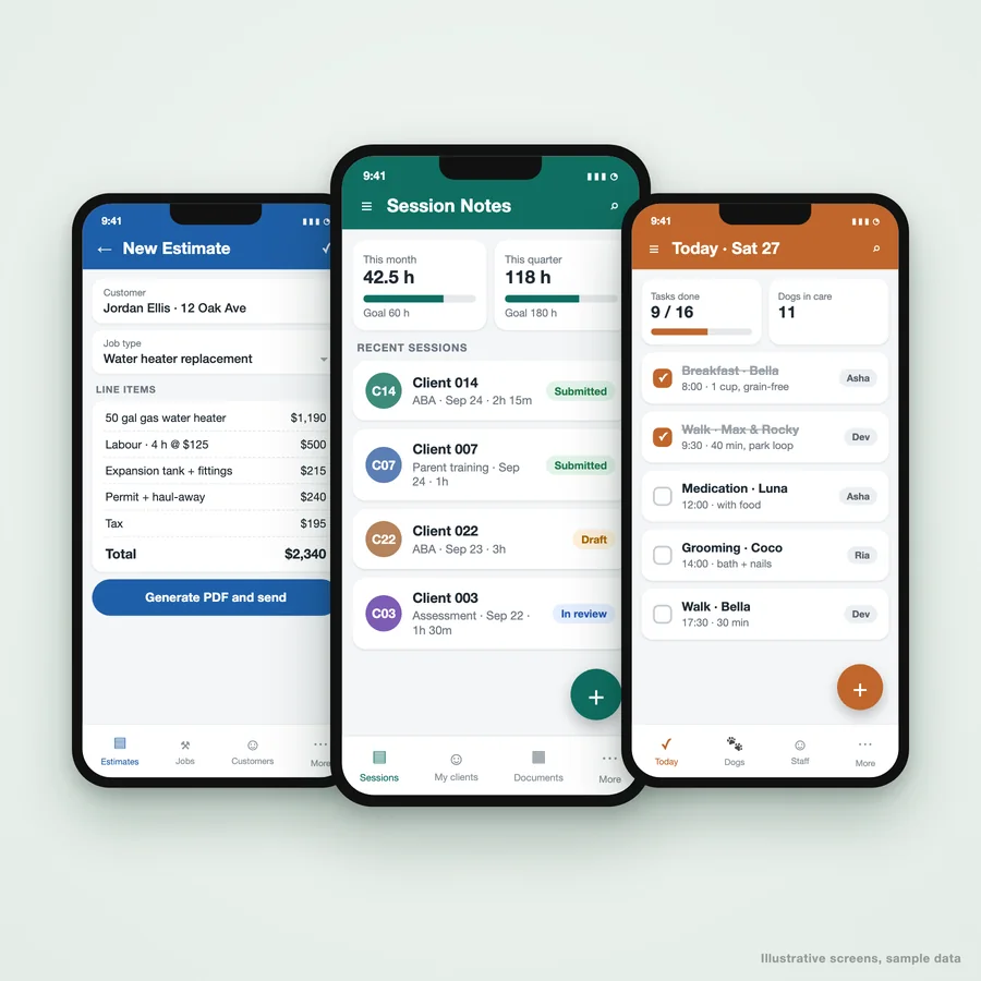 Low-code business apps on a phone